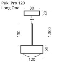 PUK! Pro long ONE 120 - blackwood