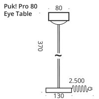 PUK! Pro 80 Eye Table - black wood-sz