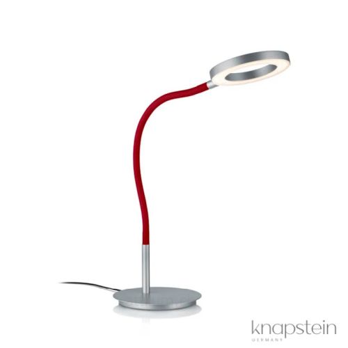 Tischleuchte Tessa-T-Flex - mattnickel - rot