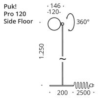 PUK! Pro 120 Side Floor - messing geb.