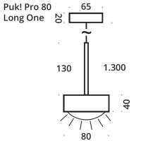PUK! Pro long ONE 80 - blackwood