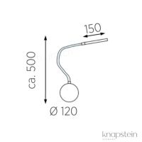 Wandleuchte Tessa-W-Flex - schwarz