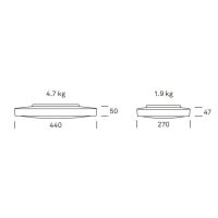 Arva Anbau 270mm grau 2700K On-/Off (Auswahl)