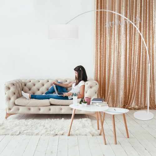 Bogenstehleuchte Sparkled light weiss matt