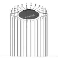 Rondell Radial 13-28 Pendel schwarz RAL9005