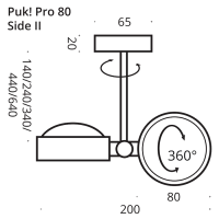 PUK! Pro 80 Side II 24cm - champagner matt