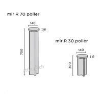 mir R 30 bollard - anthrazit
