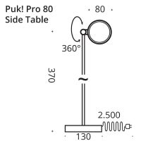 PUK! Pro 80 Side Table anthrazit matt