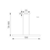 Linn EasyLift up-/down 128cm schwarz matt