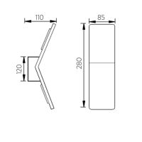 Wandleuchte ADA - schwarz matt