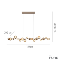 PURE E-Popup 180cm - bronce (Auswahl)