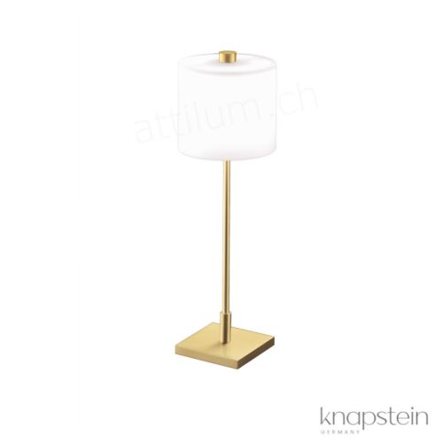 Tischleuchte Gisa - messing matt/Fuss gold lackiert