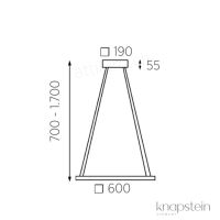 Pendelleuchte NIKA-60 - schwarz matt