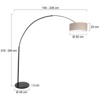 Bogenstehleuchte Sparkled light sz-matt