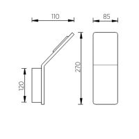 Wandleuchte AVA - schwarz matt