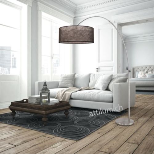 Bogenleuchte Sparkled light Stahl gebürstet