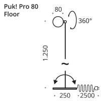 PUK! Pro 80 Floor - anthrazit matt