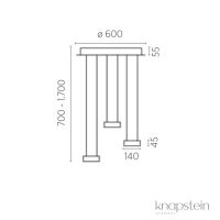 Zera Rondo graphit anthrazit - Diff. Acryl weiss