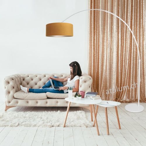 Bogenstehleuchte Sparkled light weiss matt