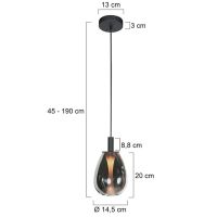 Pendelleuchte Glimsy 1fg. S