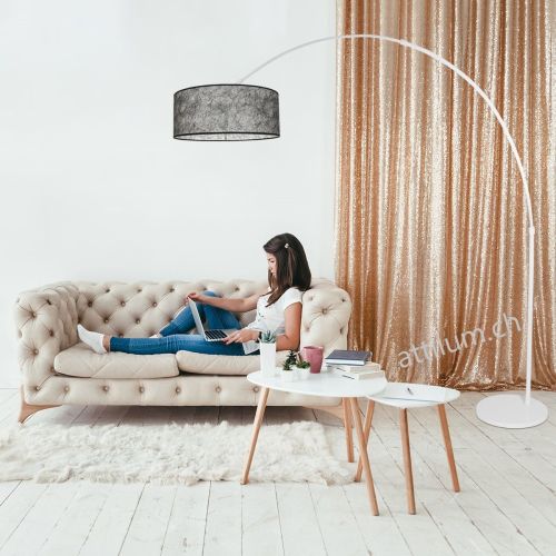Bogenstehleuchte Sparkled light weiss matt