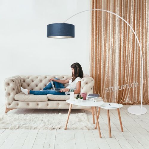 Bogenstehleuchte Sparkled light weiss matt