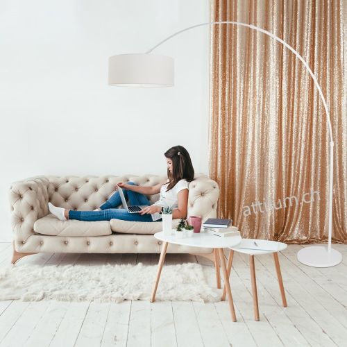 Bogenstehleuchte Sparkled light weiss matt