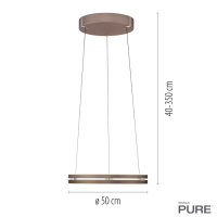 PURE E-Loop Ø 500 - dark-metal brown (Auswahl)