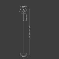Vince S Leseleuchte schwarz-elox. mess