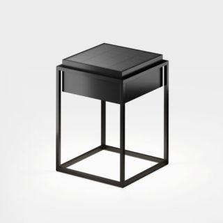 qua solar + akku Leuchte  schwarz