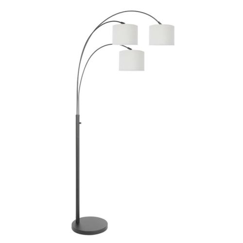 Bogenstehleuchte Sparkled 3fg schwarz matt