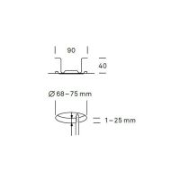 Hohlraum Adapter Kivo 230V Deckenleuchte 140mm