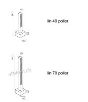 lin 70 bollard schwarz