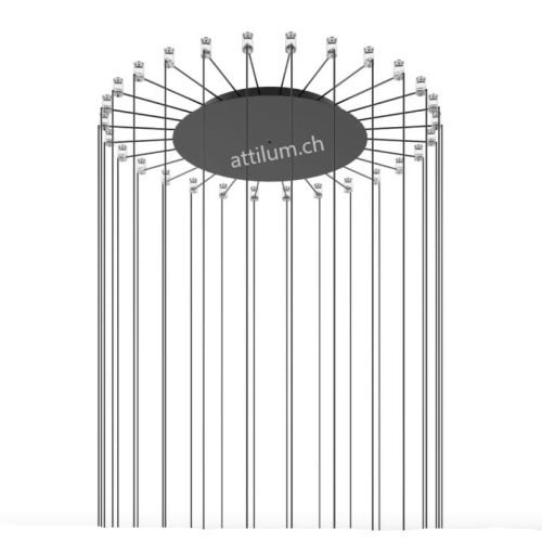 Rondell Radial 13-28 Pendel schwarz RAL9005