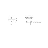 Hohlraum Adapter weiss RAL9003