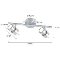 LED Spot Nastasja 2fg. alu geb.