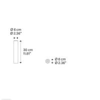 A-Tube S Decken 30cm weiss RAL9010