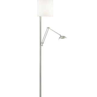 Kira-L LED mit Lesearm mattnickel - chintz weiss