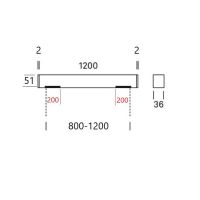 Tragschiene 2 Kivo Pendel 140mm - 230V farblos eloxiert