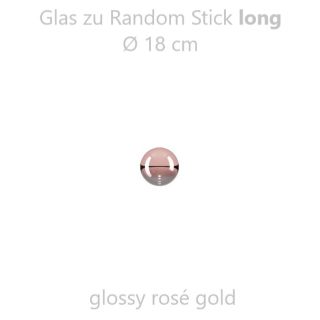 Glas Ø18cm Random Stick - rosé gold