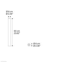 A-Tube M Decken 60cm schwarz RAL9005