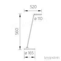 Tischleuchte Thea-T - schwarz matt