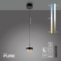 PURE Falling Rings 1fg. - black pearl - diamond (Auswahl)