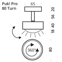 PUK! Pro Turn 80 down - white edition