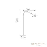 Leseleuchte -Tessa-S-Flex - mattnickel-Flex rot