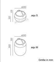 aqu akku S Leuchte jet schwarz