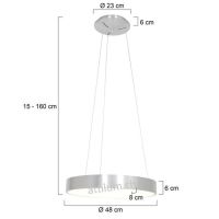 Ringlede LED 48 alu geb.