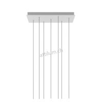 Rechteck 7 Pendel weiss RAL9010