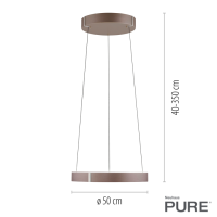PURE E-Clipse Ø 500 - dark metal brown (Auswahl)
