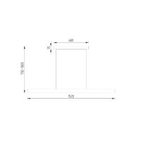 Fara 152cm EasyLift up-/down schwarz matt